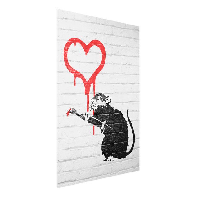 quadros em preto e branco Love Rat - Brandalised ft. Graffiti by Banksy