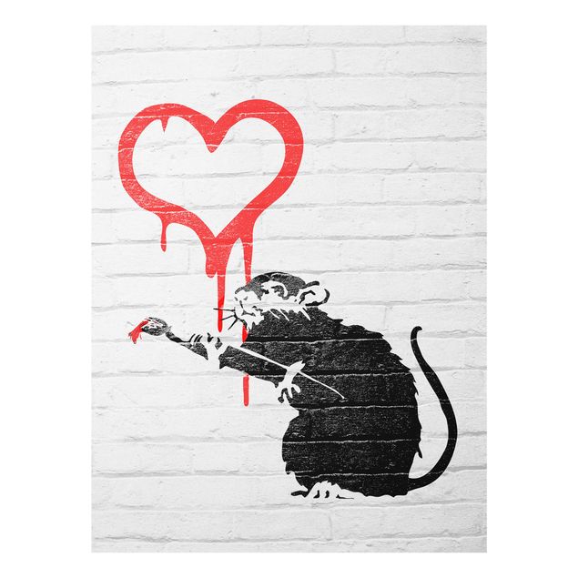 quadros para parede Love Rat - Brandalised ft. Graffiti by Banksy