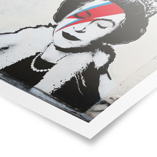 decoração quadros Queen Lizzie Stardust - Brandalised ft. Graffiti by Banksy