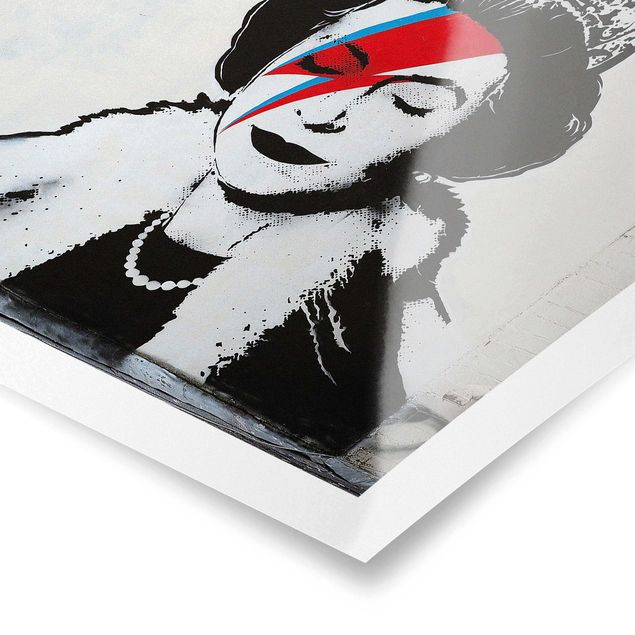 poster decoração Queen Lizzie Stardust - Brandalised ft. Graffiti by Banksy