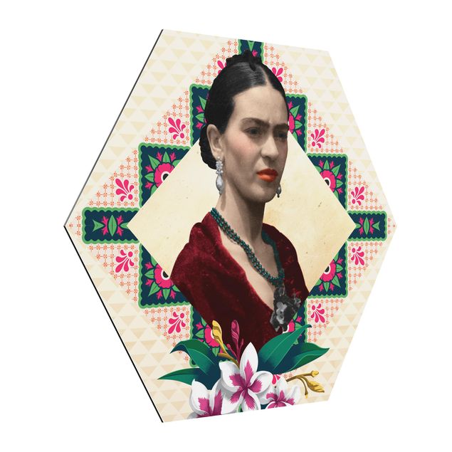 Quadros famosos Frida Kahlo - Flowers And Geometry