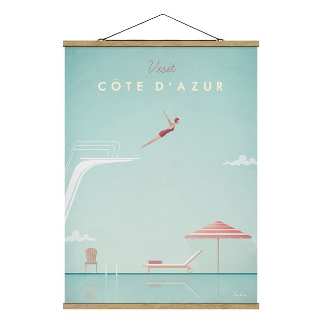 quadro decorativo mar Travel Poster - Côte D'Azur