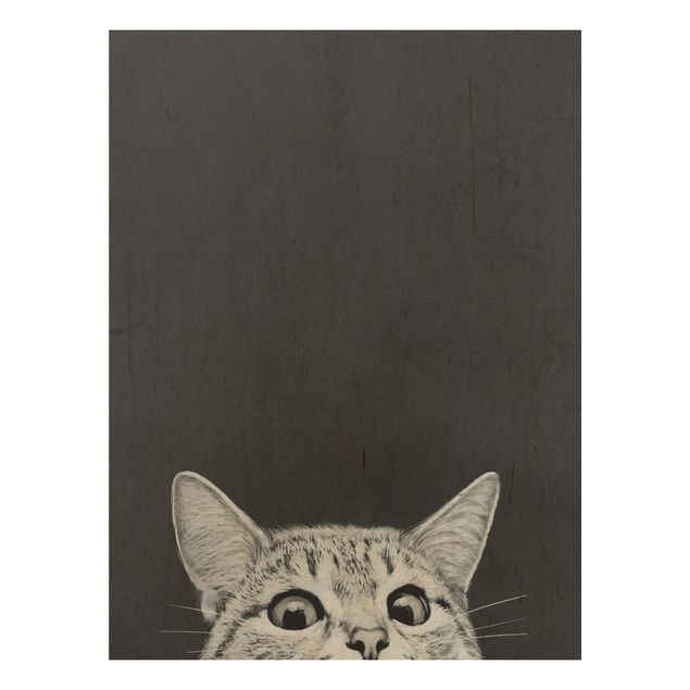 Quadros de Laura Graves Art Illustration Cat Black And White Drawing