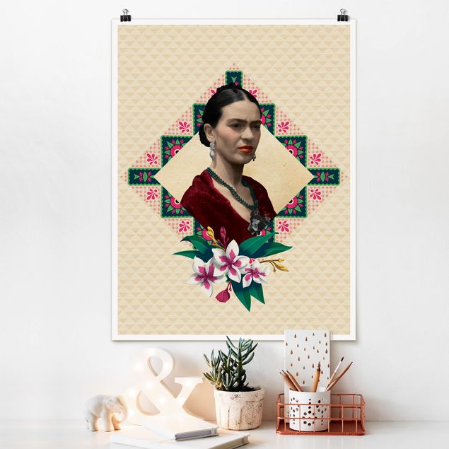 decoraçao cozinha Frida Kahlo - Flowers And Geometry