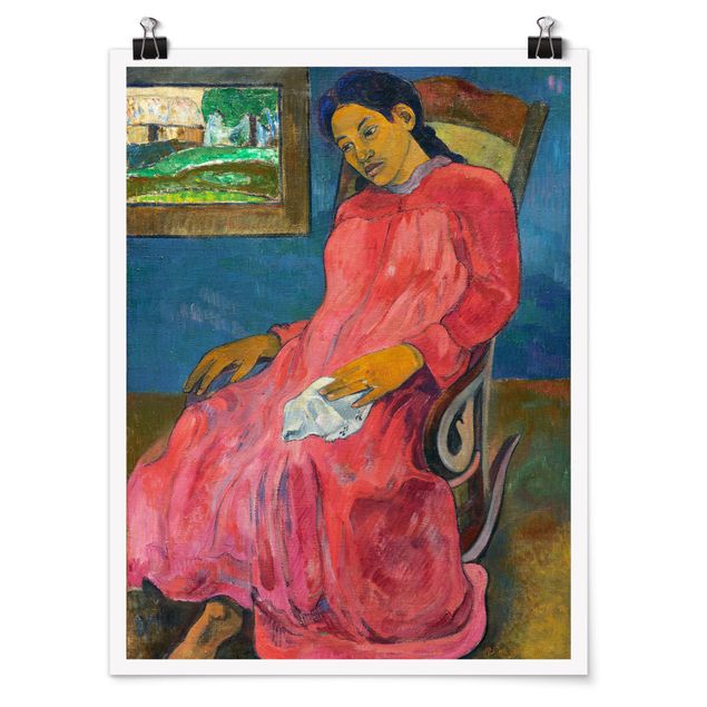 Posters quadros famosos Paul Gauguin - Faaturuma (Melancholic)