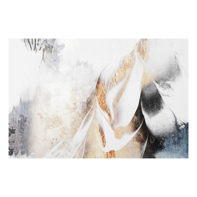 Quadros de Elisabeth Fredriksson Golden Abstract Painting Winter