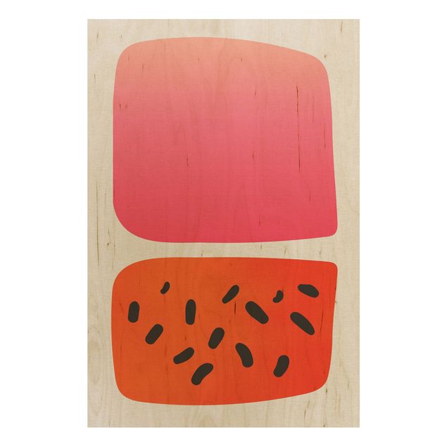 decoração quadros Abstract Shapes - Melon And Pink