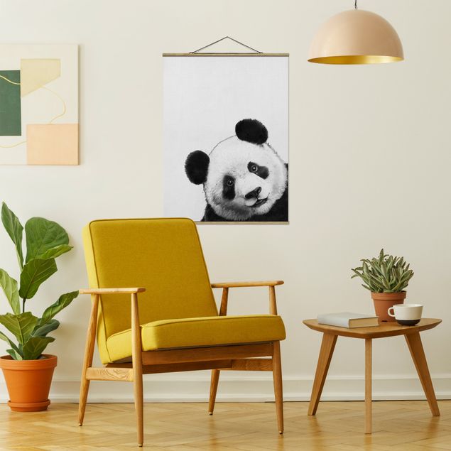 decoraçoes cozinha Illustration Panda Black And White Drawing
