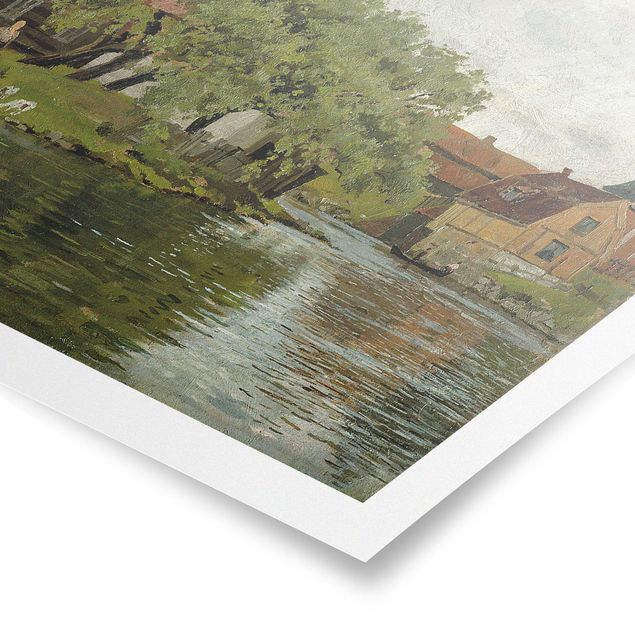 quadro com paisagens Edvard Munch - Scene On River Akerselven