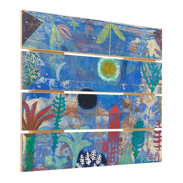 quadro de madeira para parede Paul Klee - Sunken Landscape