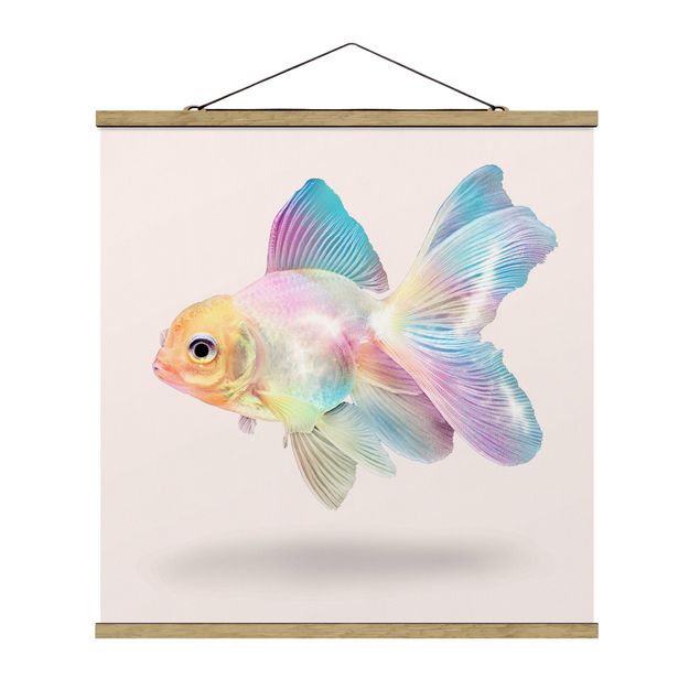 quadros modernos para quarto de casal Fish In Pastel