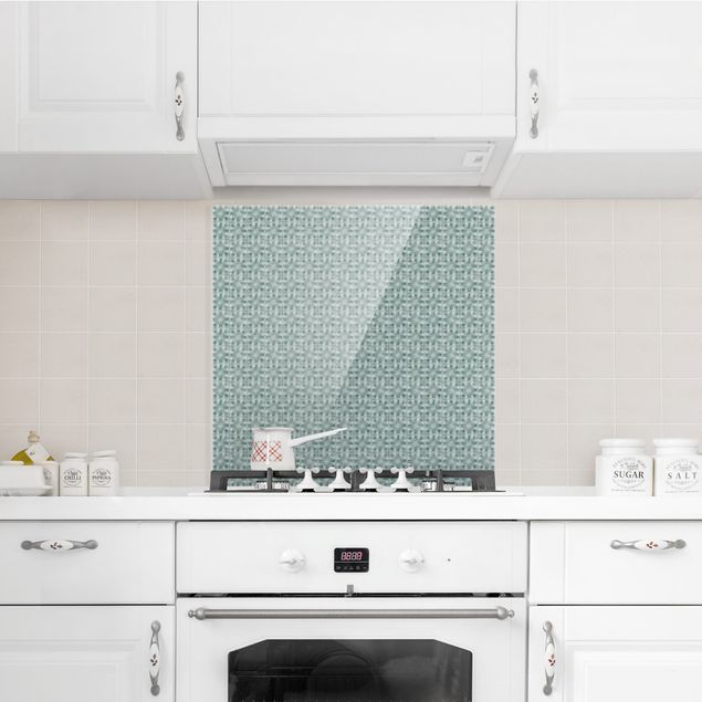 Painel anti-salpicos de cozinha padrões Vintage Pattern Geometric Tiles