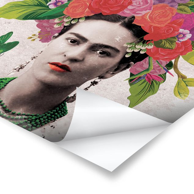Quadros de Frida Kahlo Frida Kahlo - Flower Portrait