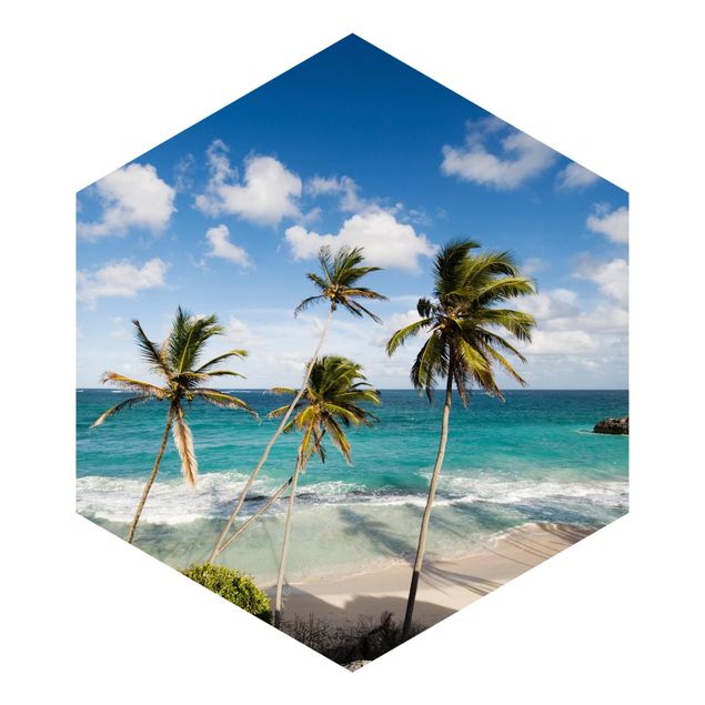 papel de parede com azul Beach Of Barbados