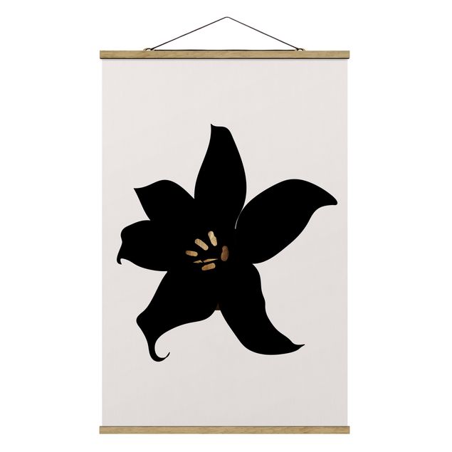 Quadros florais Graphical Plant World - Orchid Black And Gold