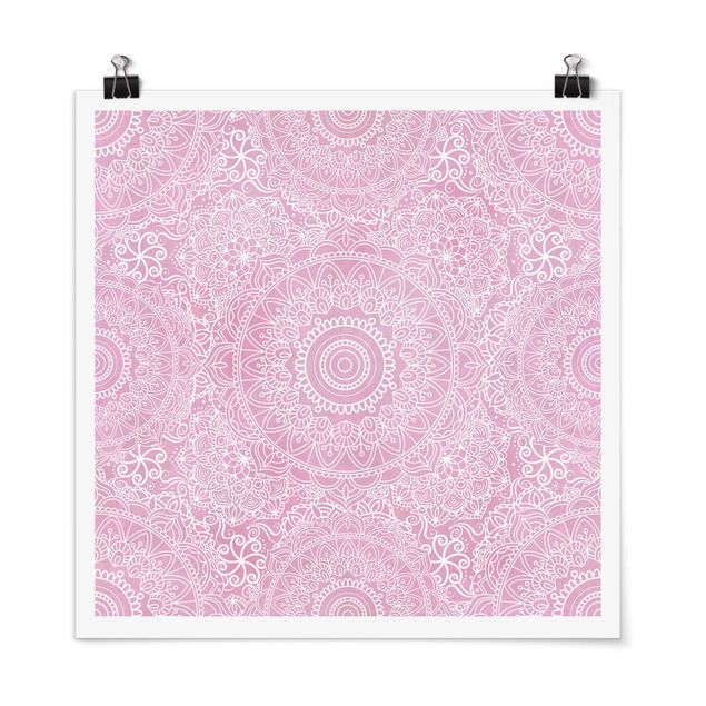mandala em quadro Pattern Mandala Light Pink