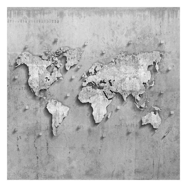 Mural de parede Concrete World Map