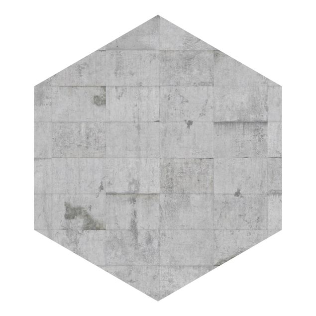 papel parede cinza Concrete Brick Look Gray