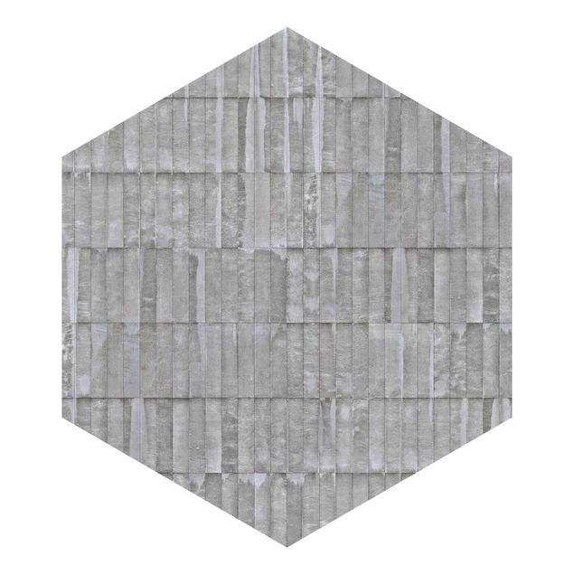 papel parede cinza Concrete Brick Wallpaper