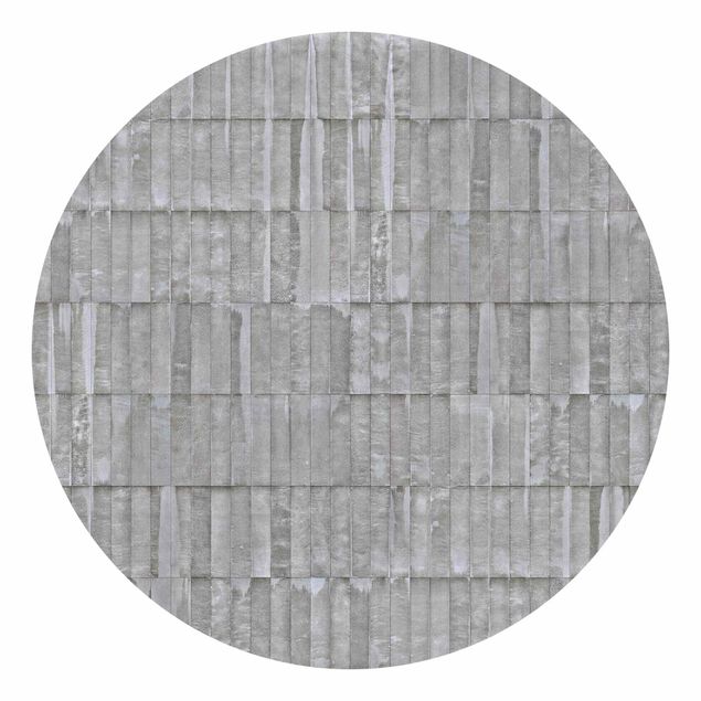 papel de paredes 3d Concrete Brick Wallpaper