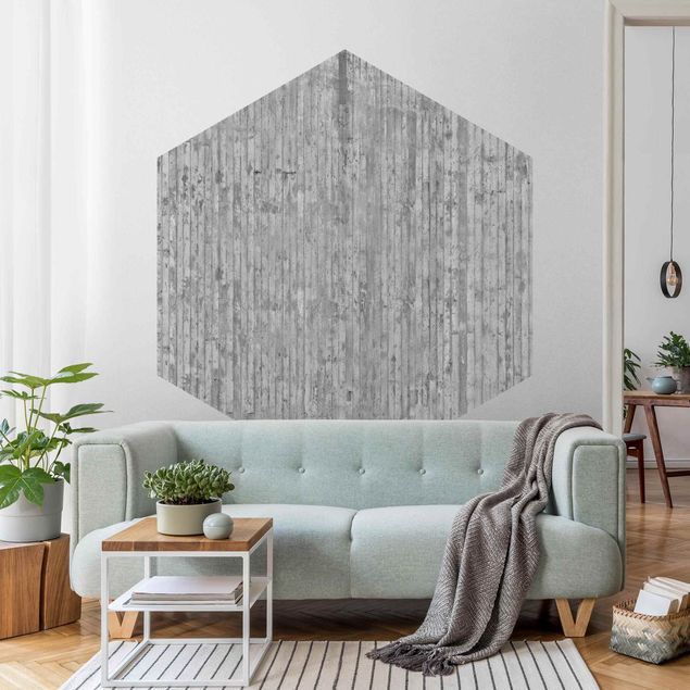 papel de parede para quarto de casal 3d Concrete Look Wallpaper With Stripes