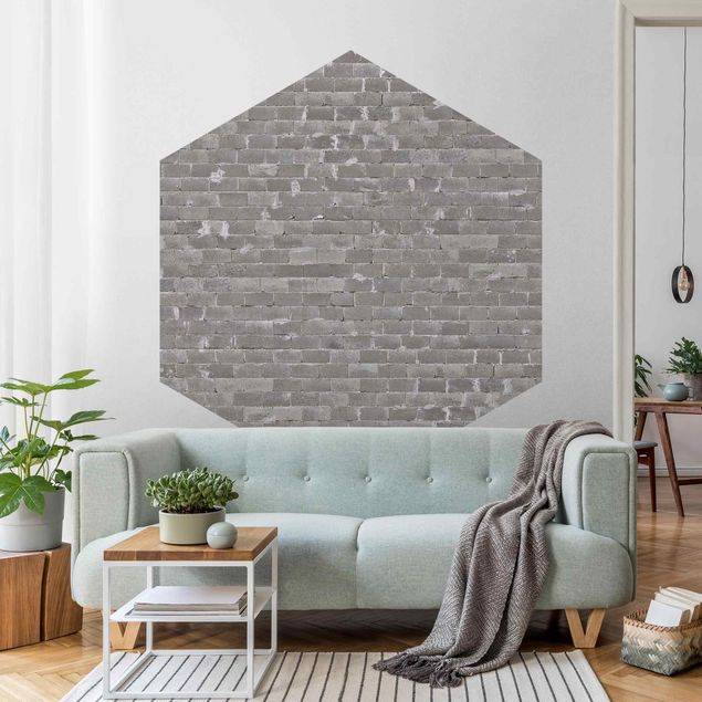 papel de parede pedra Concrete Brick