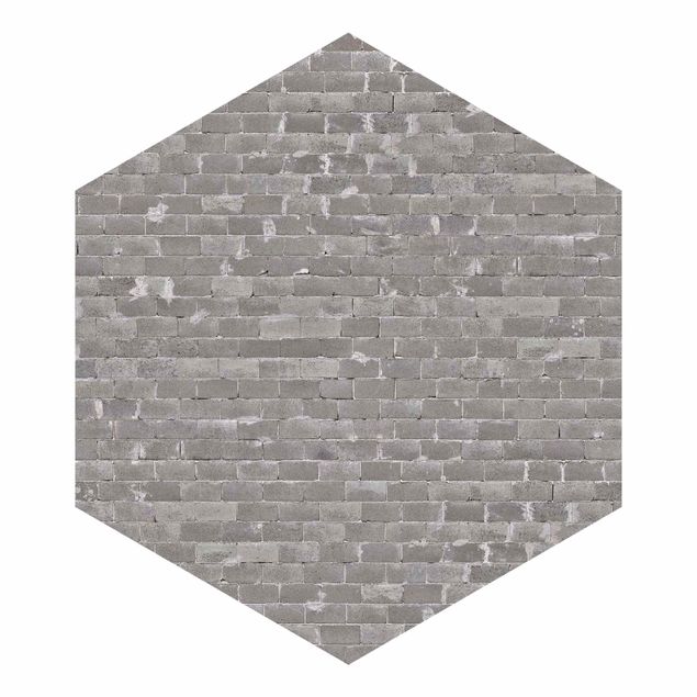 Papel de parede cinza Concrete Brick