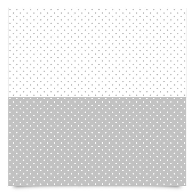 Películas autocolantes Dotted Pattern Set In Grey And White