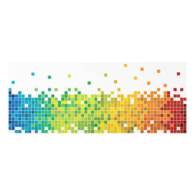 Painel anti-salpicos de cozinha Pixel Rainbow