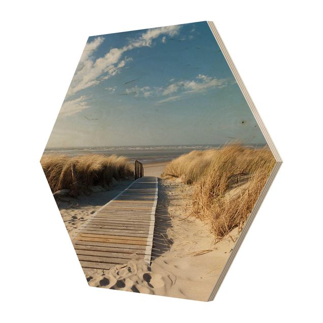 Quadros hexagonais Baltic Sea Beach