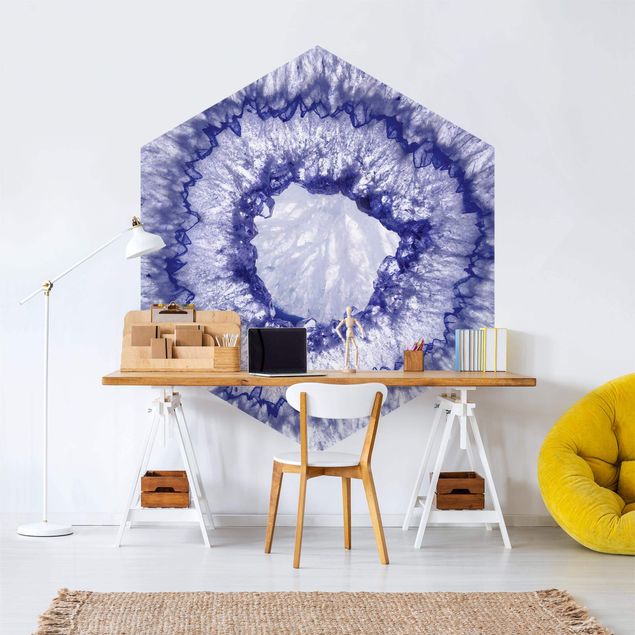 papel de parede moderno Blue Purple Crystal