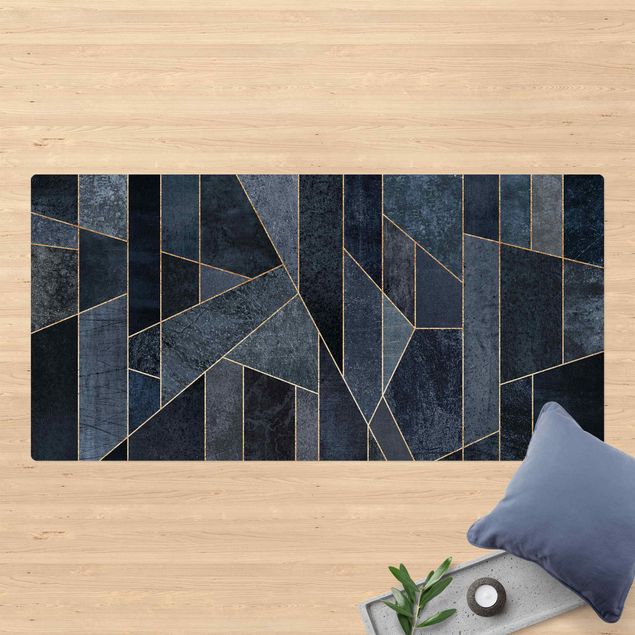 Tapetes modernos Blue Geometry Watercolour