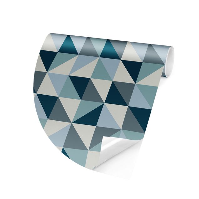 Papel de parede padrões Blue Triangle Pattern