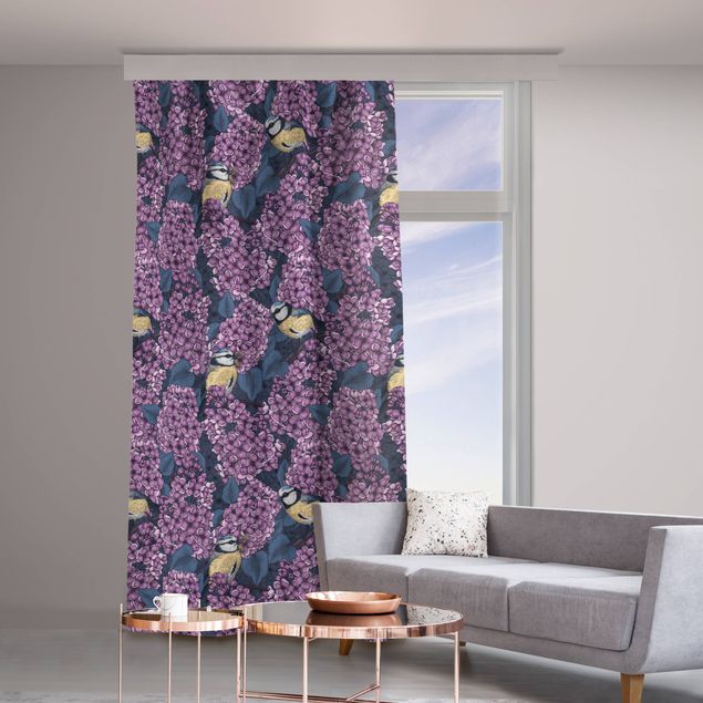 cortinados modernos Tomtit And Lilac