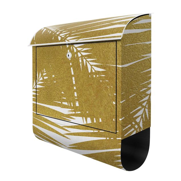caixas de correio exteriores View Through Golden Palm Leaves