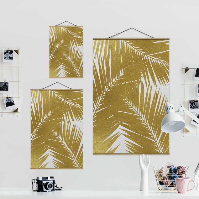 Quadros decorativos View Through Golden Palm Leaves