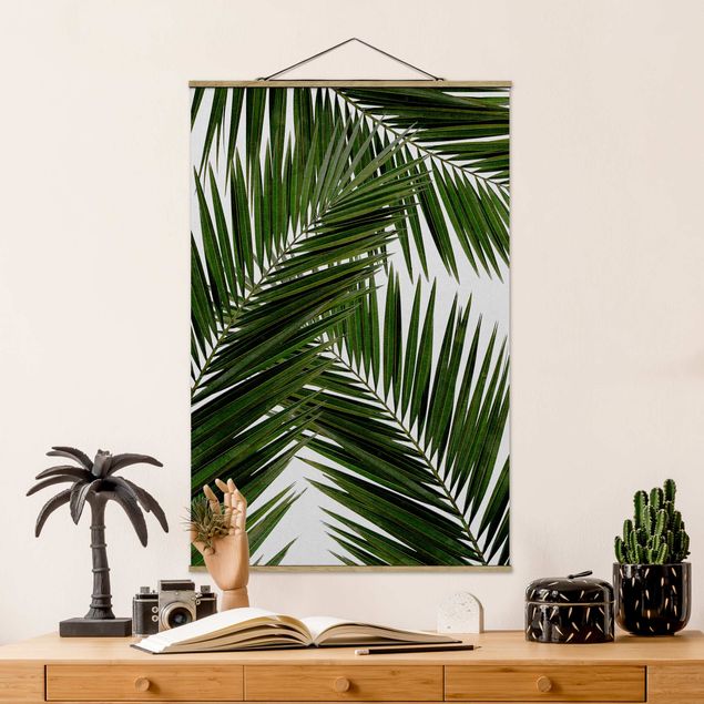 decoraçoes cozinha View Through Green Palm Leaves