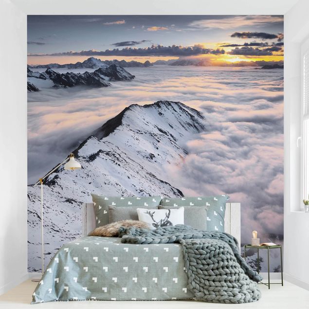 decoraçao para parede de cozinha View Of Clouds And Mountains