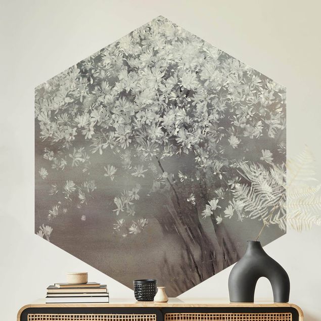 papel parede vintage Blossoming Trees