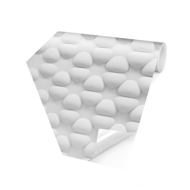 papel de parede em branco Floral Design In 3D