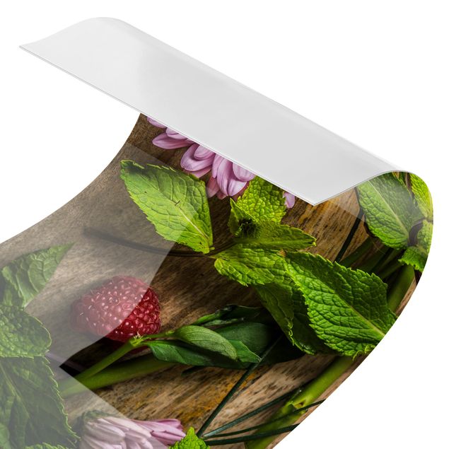Películas autocolantes Flowers Raspberries Mint
