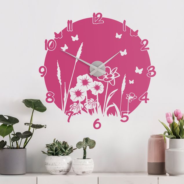 decoraçoes cozinha Flower Meadow Clock