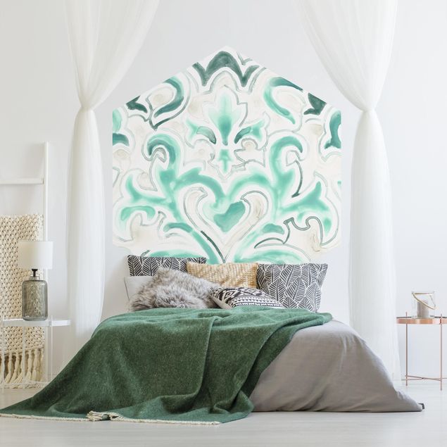 papel de parede para quarto de casal moderno Bohemian Watercolour Ornament ll