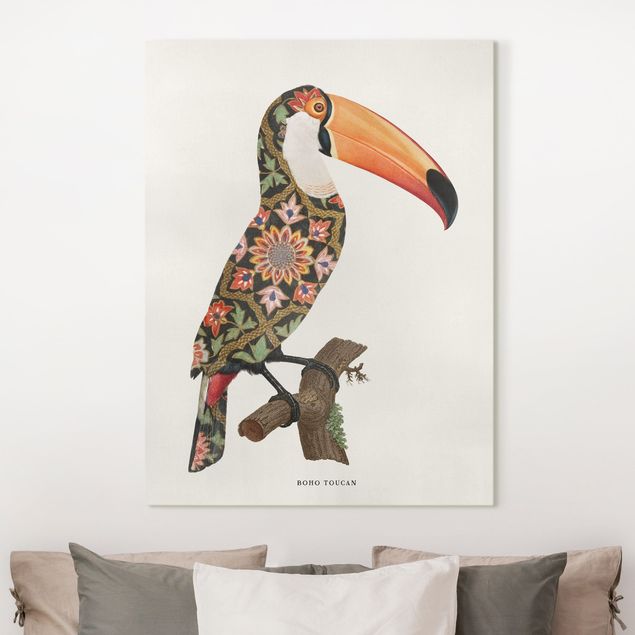 Telas decorativas aves Boho Birds - Toucan