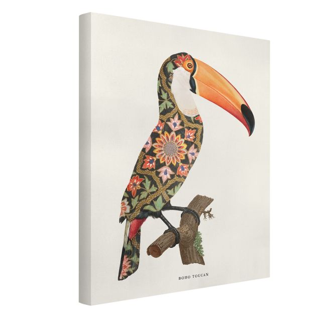 Telas decorativas vintage Boho Birds - Toucan