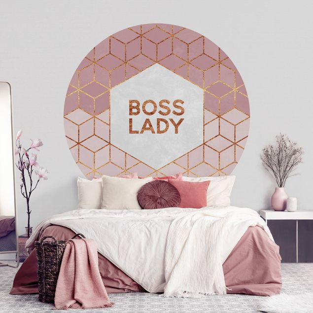 Papel de parede geométrico Boss Lady Hexagons Pink