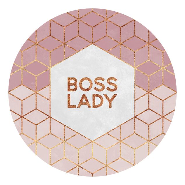 papel de parede moderno Boss Lady Hexagons Pink