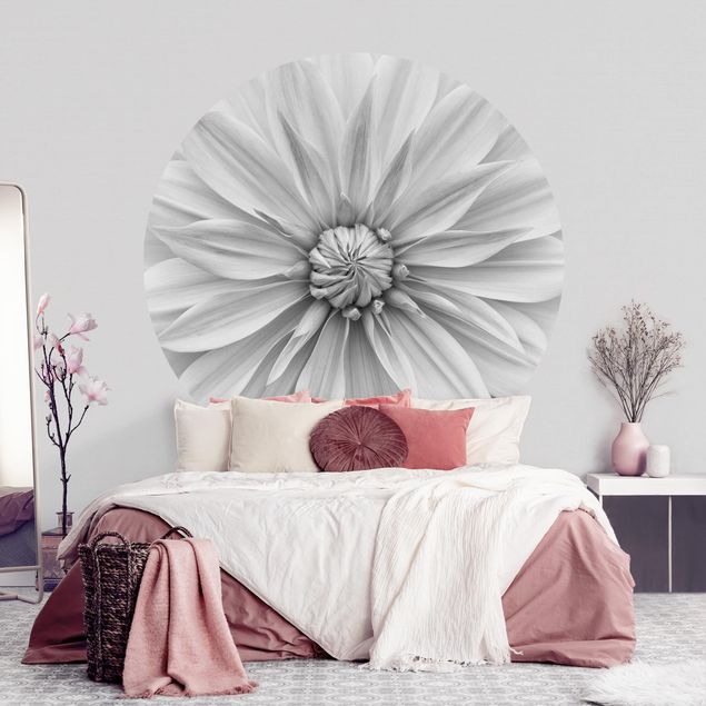 papel de parede para quarto de casal moderno Botanical Blossom In White