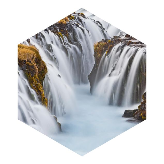 Papel de parede paisagens Brúarfoss Waterfall In Iceland