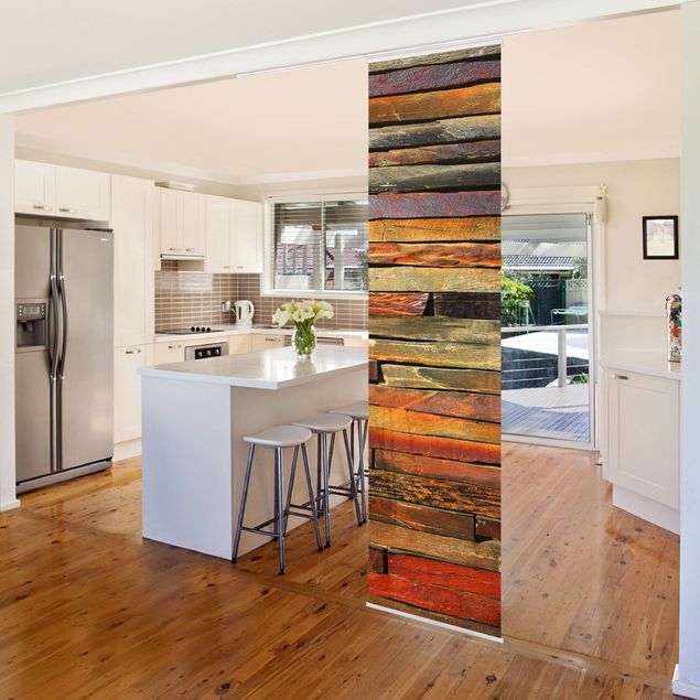 decoraçao para parede de cozinha Stack of Planks